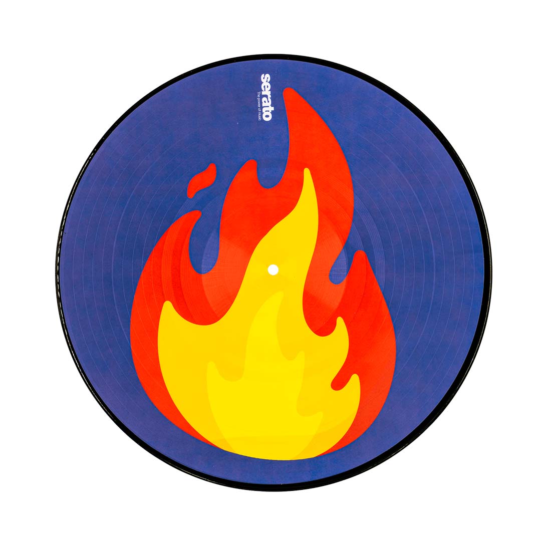 Serato Vinil de Control 12" Emoji Series #2 Record & Flame (par) - Imagen 3